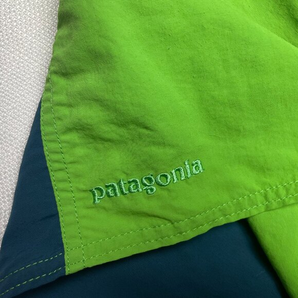 Patagonia Green and Blue Men Swim Board Shorts - Picture 4 of 8